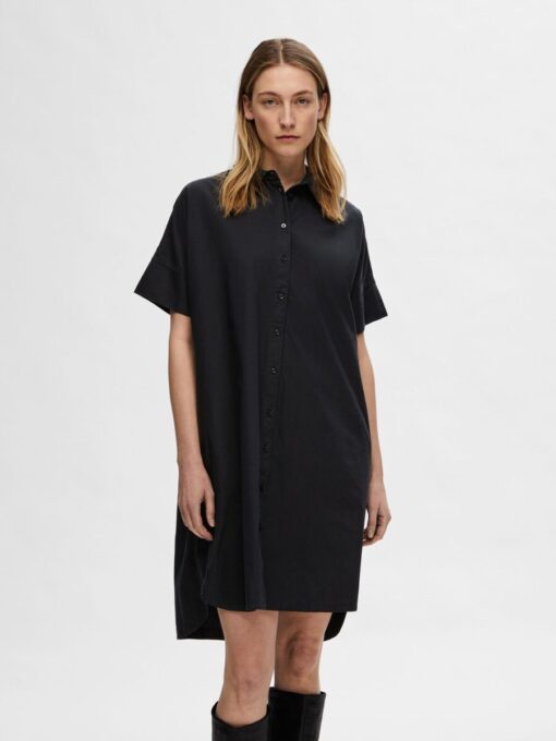 Selected Femme Blair Shirt Dress Black