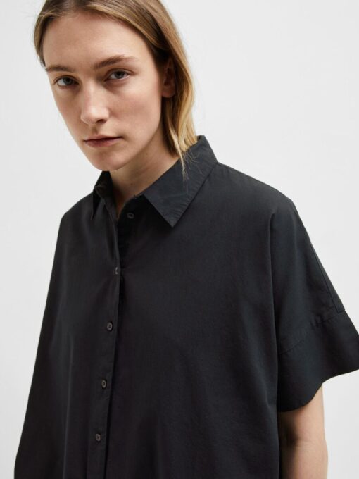 Selected Femme Blair Shirt Dress Black