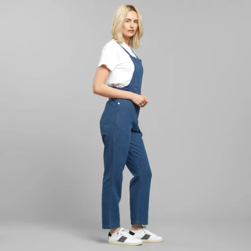 Dedicated Jumpsuit Emmaboda Work Stripe Dark Blue