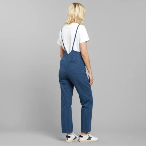 Dedicated Jumpsuit Emmaboda Work Stripe Dark Blue
