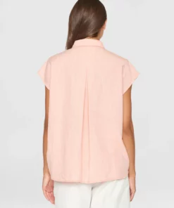 Knowledge Cotton Apparel Sleeveless Shirt Muted Clay