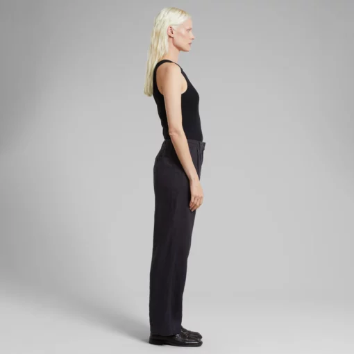 Dedicated Pants Vickleby Linen Phantom Black