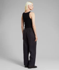 Dedicated Pants Vickleby Linen Phantom Black