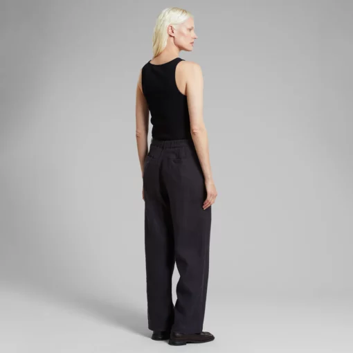 Dedicated Pants Vickleby Linen Phantom Black