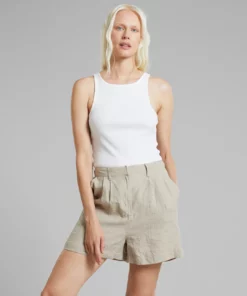Dedicated Shorts Djupvik Linen Ecru