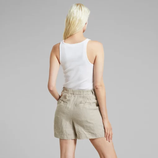 Dedicated Shorts Djupvik Linen Ecru