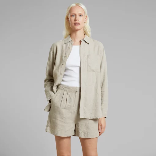 Dedicated Shorts Djupvik Linen Ecru