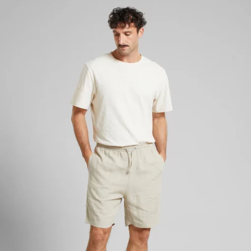 Dedicated Shorts Vejle Linen Ecru