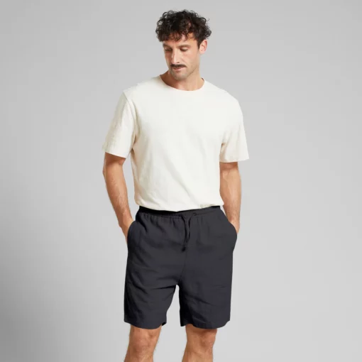 Dedicated Shorts Vejle Linen Phantom Black