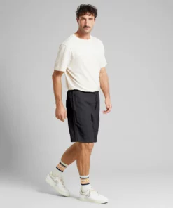 Dedicated Shorts Vejle Linen Phantom Black