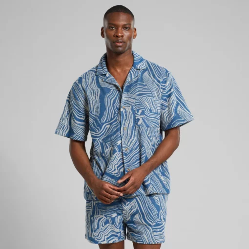 Dedicated Terry Shirt Marstrand Clay Swirl Blue