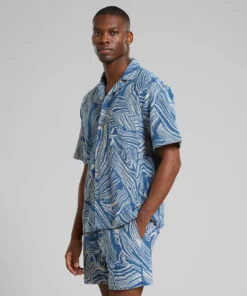 Dedicated Terry Shirt Marstrand Clay Swirl Blue