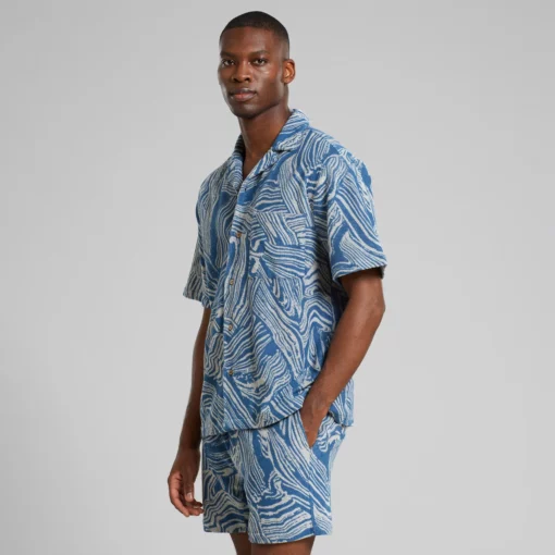 Dedicated Terry Shirt Marstrand Clay Swirl Blue