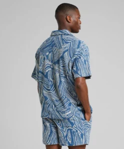 Dedicated Terry Shirt Marstrand Clay Swirl Blue