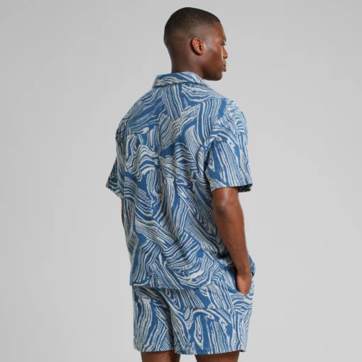 Dedicated Terry Shirt Marstrand Clay Swirl Blue