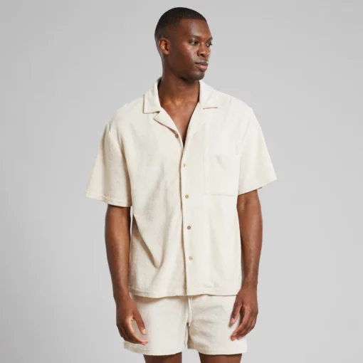 Dedicated Terry Shirt Marstrand Oat White