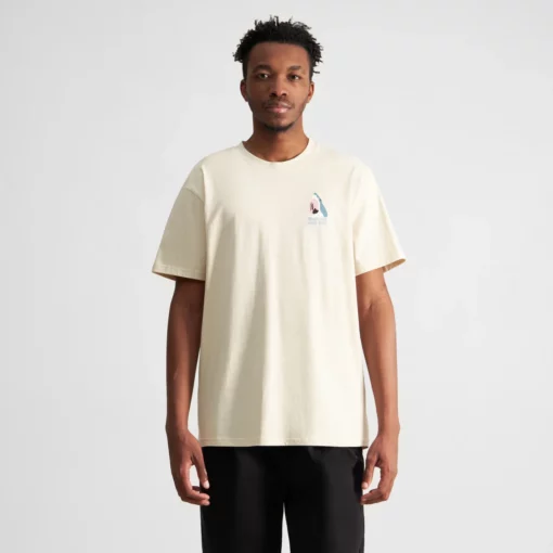 Dedicated T-shirt Stockholm Wish Chest Oat White