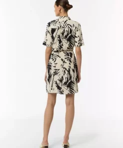 Comma, Print Dress Black