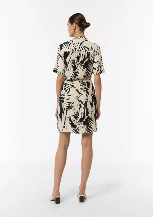 Comma, Print Dress Black