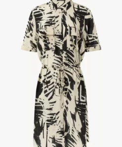 Comma, Print Dress Black