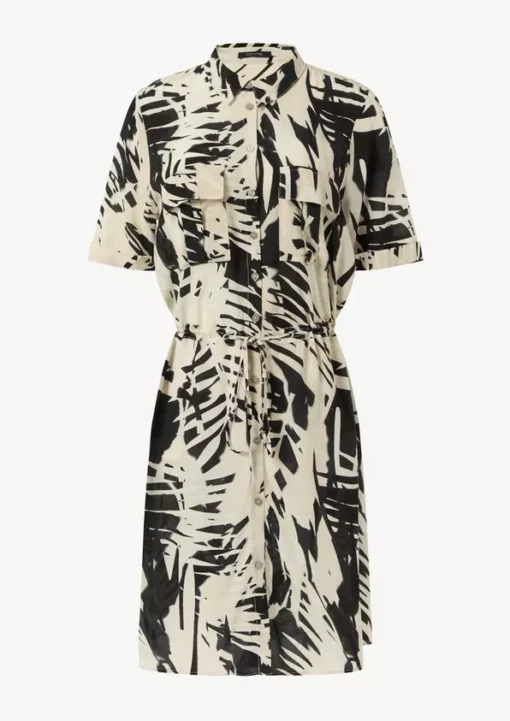 Comma, Print Dress Black