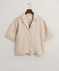 Gant Woman Linen Shirt Dry Sand