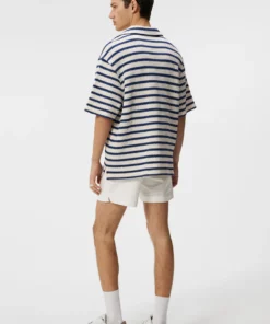 J.Lindeberg Tiro Resort Stripe Shirt Estate Blue