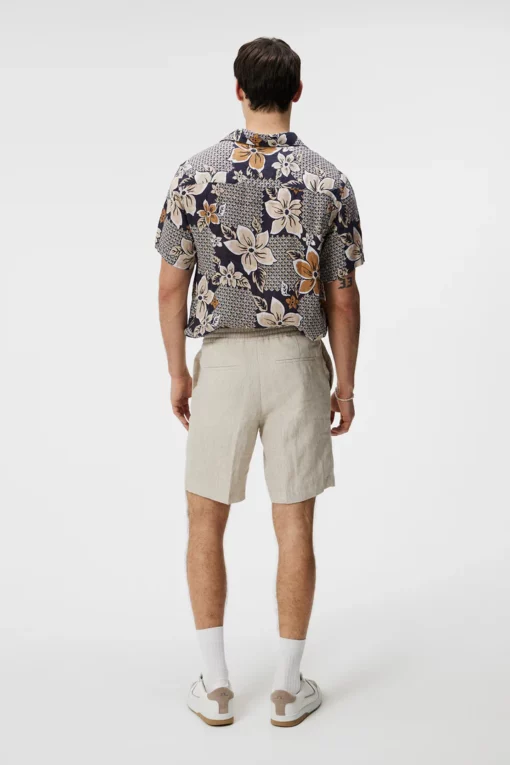 J.Lindeberg Baron Linen Shorts Safari Beige