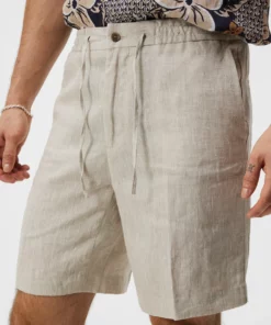 J.Lindeberg Baron Linen Shorts Safari Beige