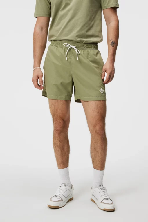 J.Lindeberg Banks Solid Swim Trunks Oil Green