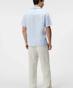 J.Lindeberg Elio Linen Melange Shirt Chambray Blue