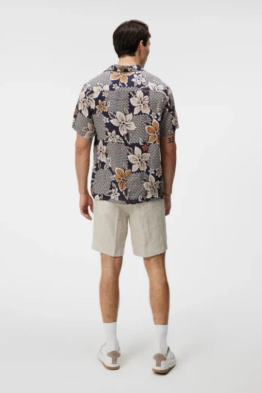 J.Lindeberg Elio Linen Island Floral Shirt