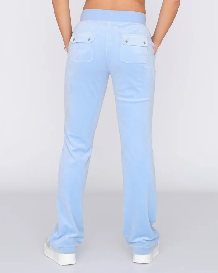 Buy Juicy Couture Classic Velour Del Ray Pocket Pant Powder Blue Scandinavian Fashion Store