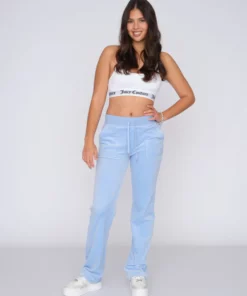 Juicy Couture Classic Velour Del Ray Pocket Pant Powder Blue