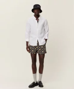 Les Deux Kristian Linen B.D. Shirt White