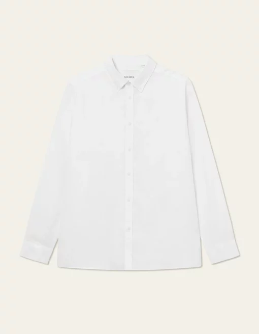 Les Deux Kristian Linen B.D. Shirt White