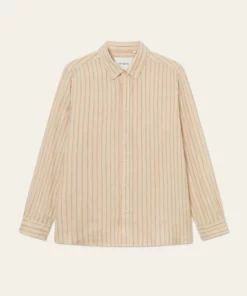 Les Deux Kristian Linen B.D. Shirt Ivory/Baked Papaya