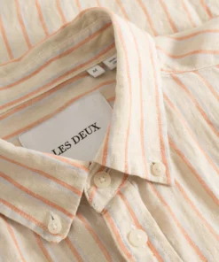 Les Deux Kristian Linen B.D. Shirt Ivory/Baked Papaya