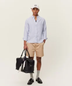 Les Deux Kristian Linen B.D. Shirt Summer Sky