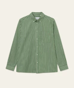Les Deux Kent Poplin Shirt Light Ivory/Vintage Green