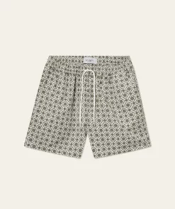 Les Deux Tapestry Shorts Ivory/Light Jade Green