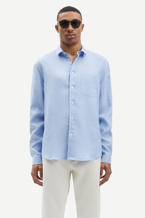 Samsøe Samsøe Liam NF Linen Shirt Brunnera Blue