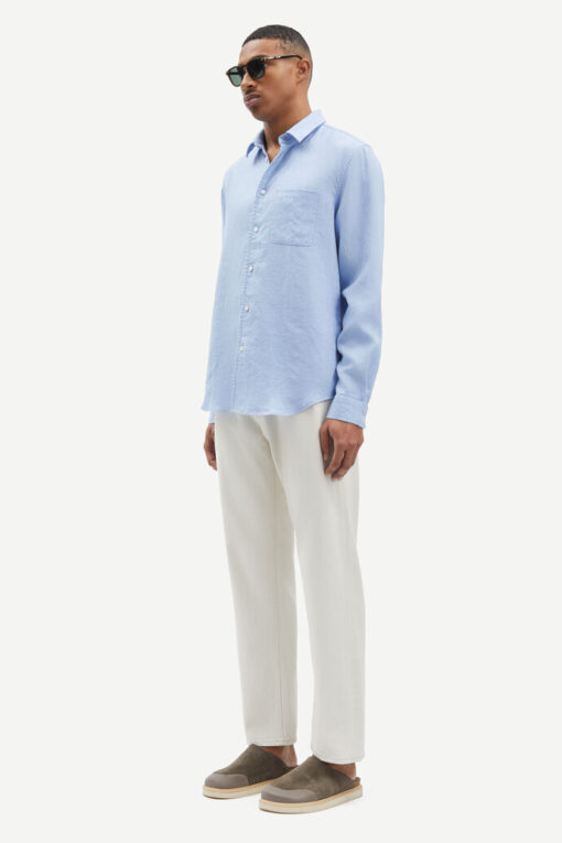 Samsøe Samsøe Liam NF Linen Shirt Brunnera Blue