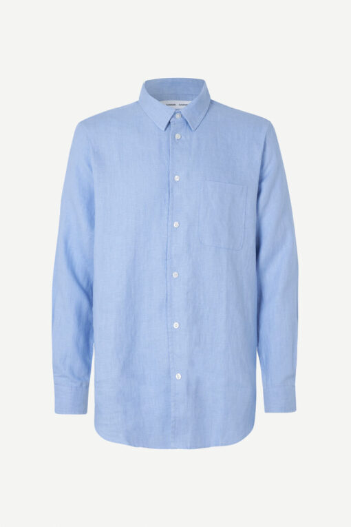 Samsøe Samsøe Liam NF Linen Shirt Brunnera Blue