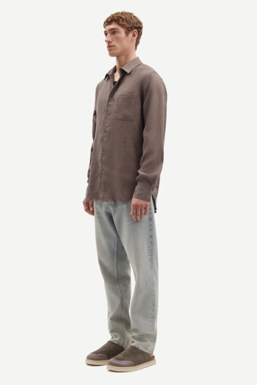 Samsøe Samsøe Liam NF Linen Shirt  Bungee Cord