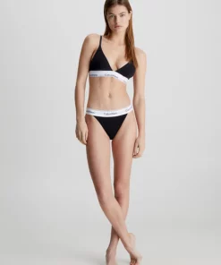 Calvin Klein High Leg Tanga Black
