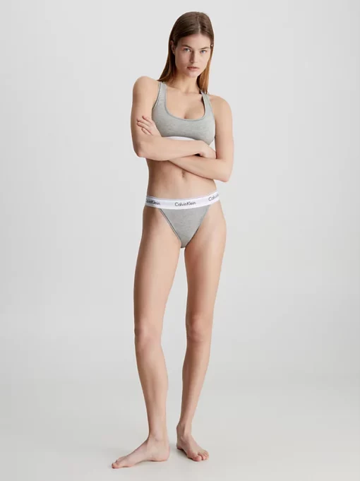 Calvin Klein High Leg Tanga Grey Heather