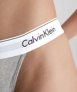 Calvin Klein High Leg Tanga Grey Heather