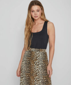 Vila Kenza U-Neck Top Black