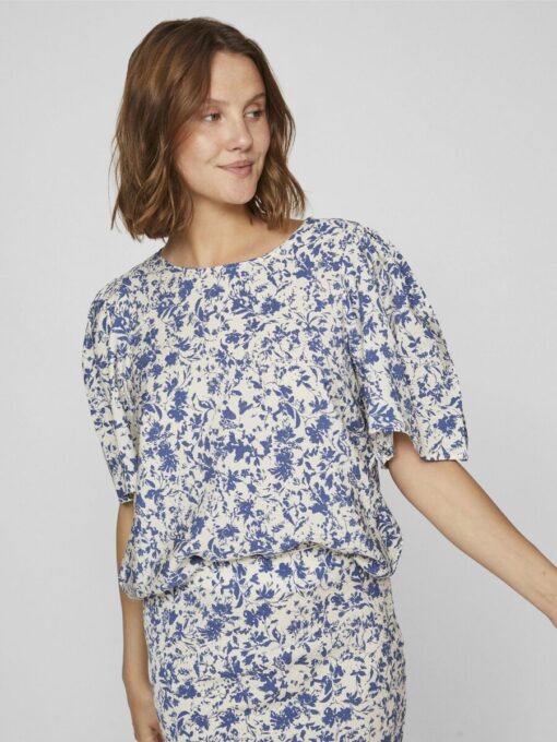 Vila Ally O-Neck Top Mazarine Blue